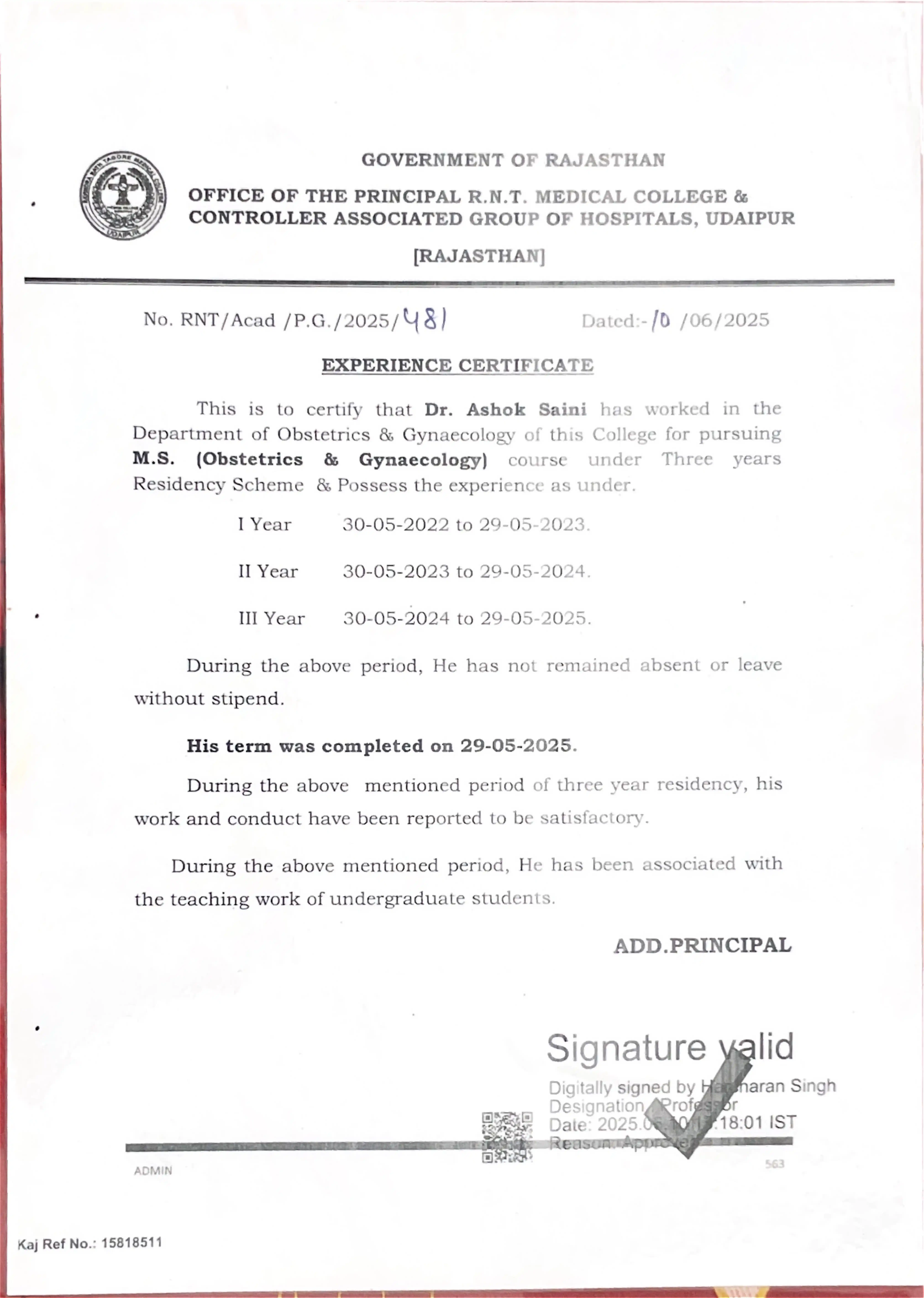 Certificate